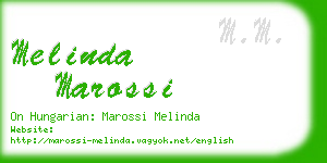 melinda marossi business card